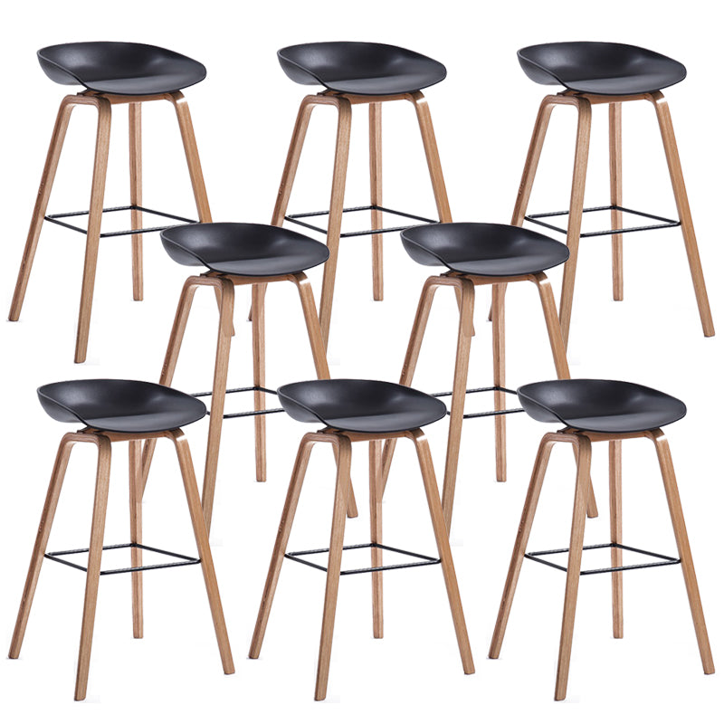 Contemporary Style Plastic Counter Stool Counter Height Bucket Bar Stool