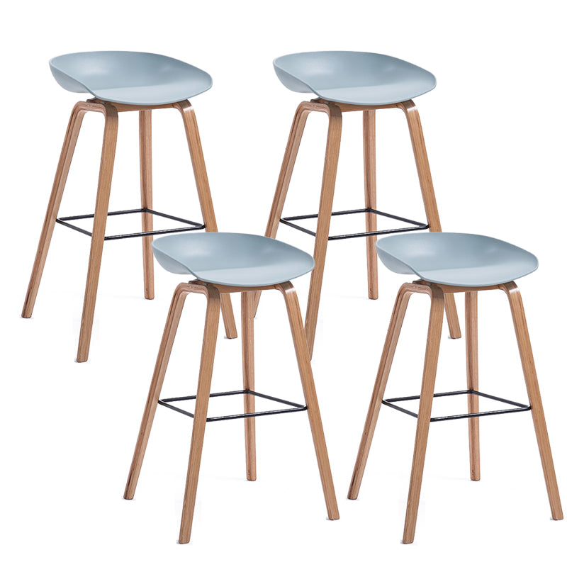 Contemporary Style Plastic Counter Stool Counter Height Bucket Bar Stool