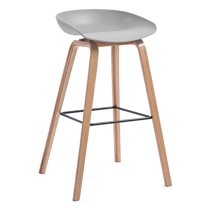 Contemporary Style Plastic Counter Stool Counter Height Bucket Bar Stool