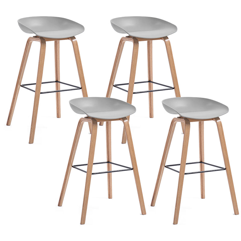 Contemporary Style Plastic Counter Stool Counter Height Bucket Bar Stool