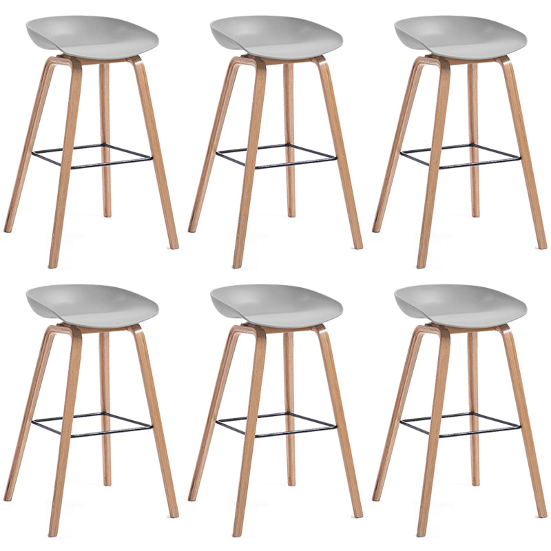 Contemporary Style Plastic Counter Stool Counter Height Bucket Bar Stool