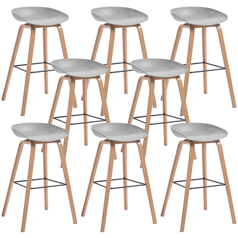 Contemporary Style Plastic Counter Stool Counter Height Bucket Bar Stool