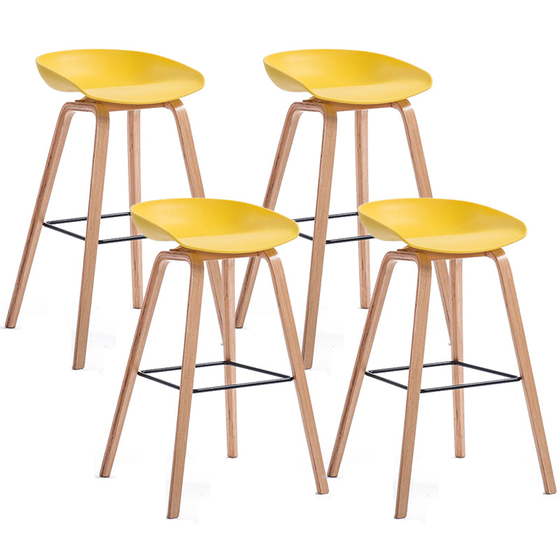 Contemporary Style Plastic Counter Stool Counter Height Bucket Bar Stool