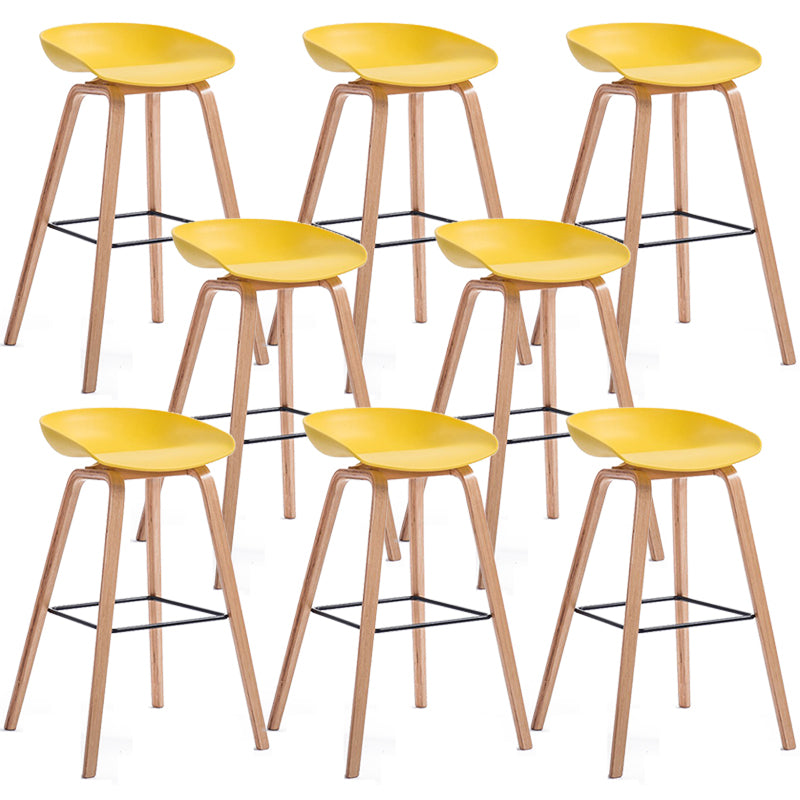 Contemporary Style Plastic Counter Stool Counter Height Bucket Bar Stool