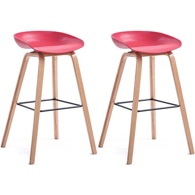 Contemporary Style Plastic Counter Stool Counter Height Bucket Bar Stool