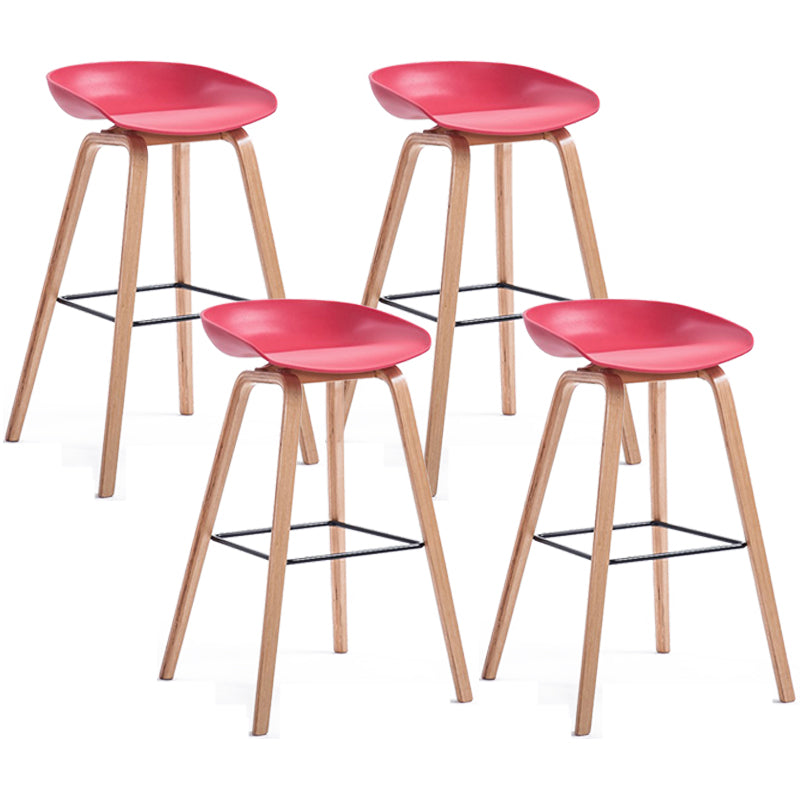 Contemporary Style Plastic Counter Stool Counter Height Bucket Bar Stool