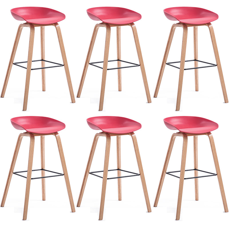 Contemporary Style Plastic Counter Stool Counter Height Bucket Bar Stool
