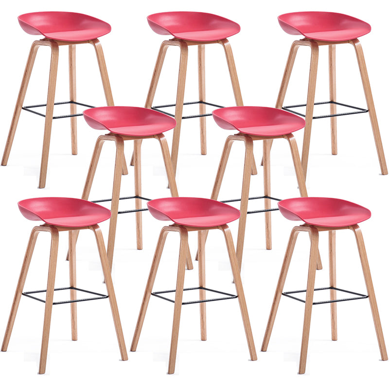 Contemporary Style Plastic Counter Stool Counter Height Bucket Bar Stool