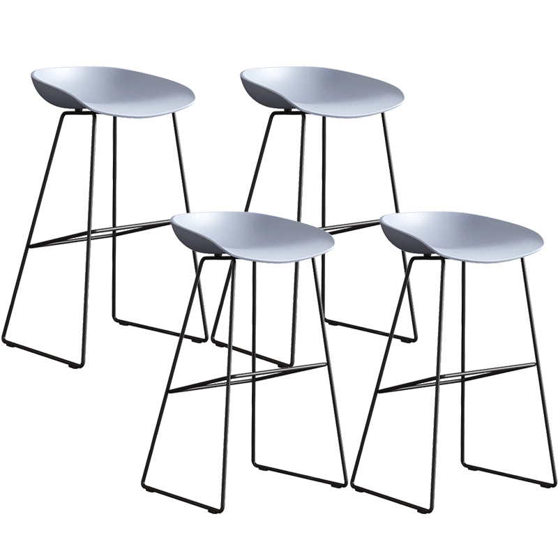 Contemporary Style Plastic Counter Stool Counter Height Bucket Bar Stool