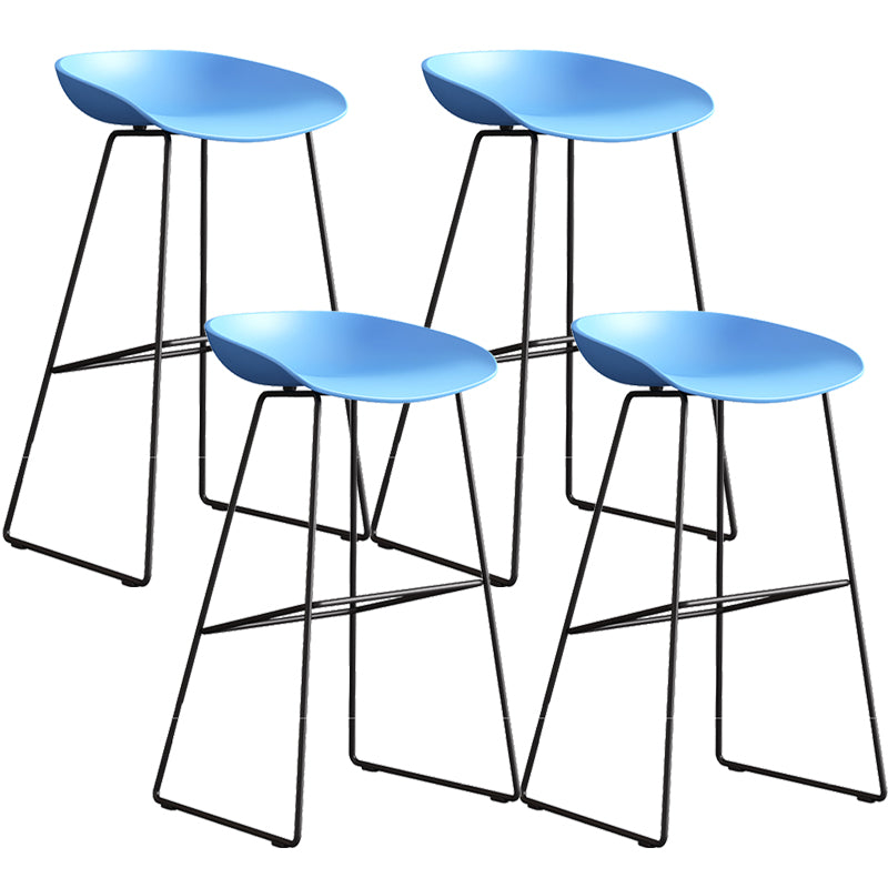 Contemporary Style Plastic Counter Stool Counter Height Bucket Bar Stool