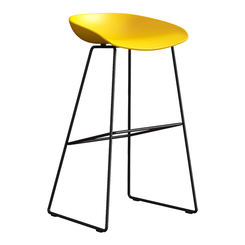 Contemporary Style Plastic Counter Stool Counter Height Bucket Bar Stool
