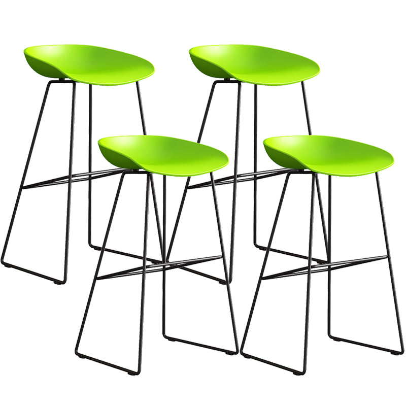 Contemporary Style Plastic Counter Stool Counter Height Bucket Bar Stool