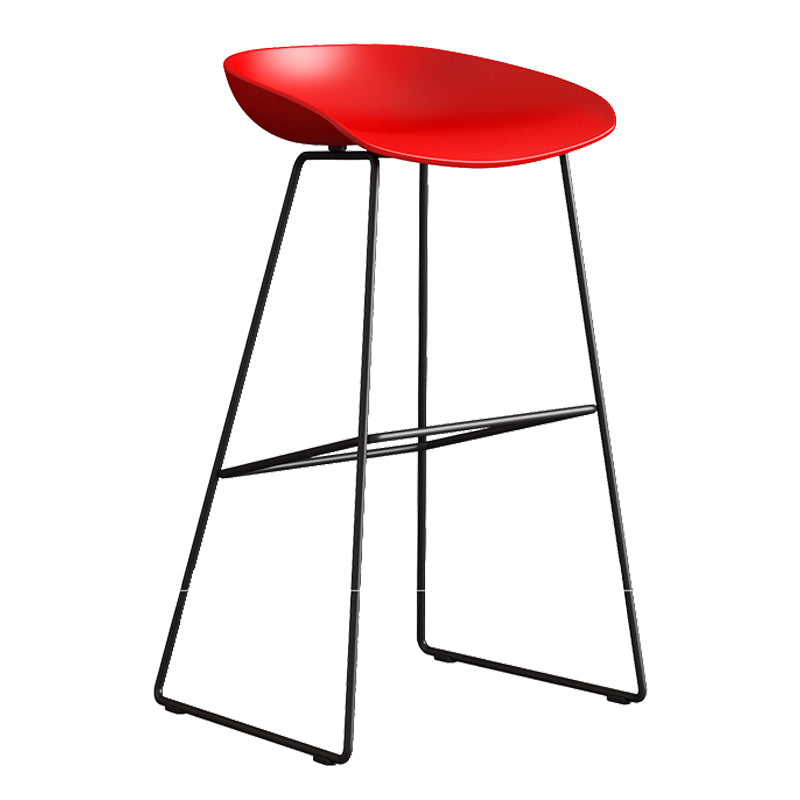 Contemporary Style Plastic Counter Stool Counter Height Bucket Bar Stool