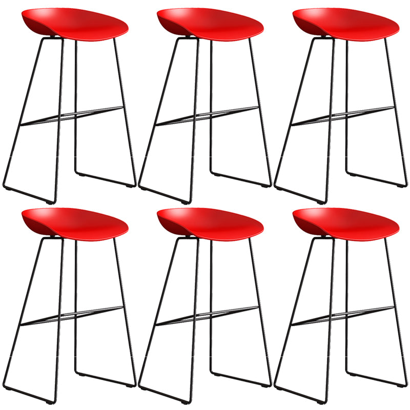 Contemporary Style Plastic Counter Stool Counter Height Bucket Bar Stool