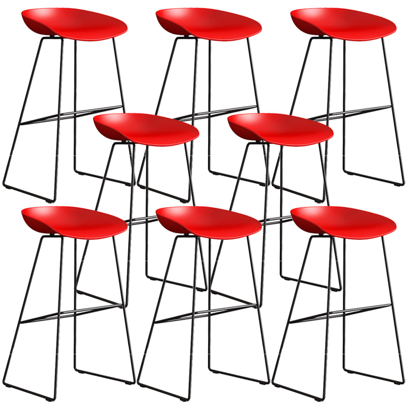 Contemporary Style Plastic Counter Stool Counter Height Bucket Bar Stool