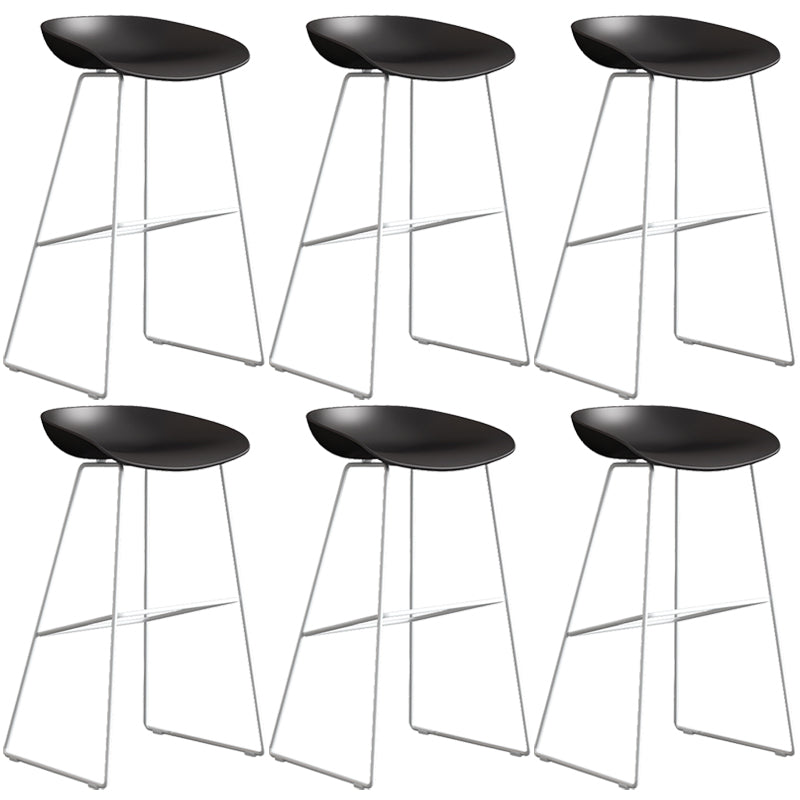 Contemporary Style Plastic Counter Stool Counter Height Bucket Bar Stool