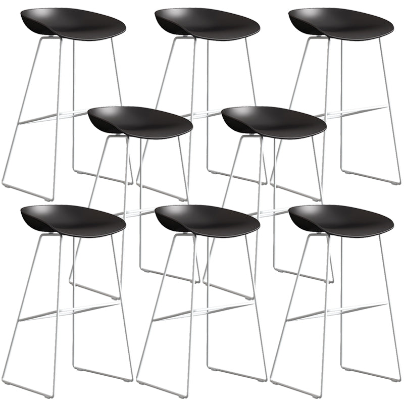 Contemporary Style Plastic Counter Stool Counter Height Bucket Bar Stool