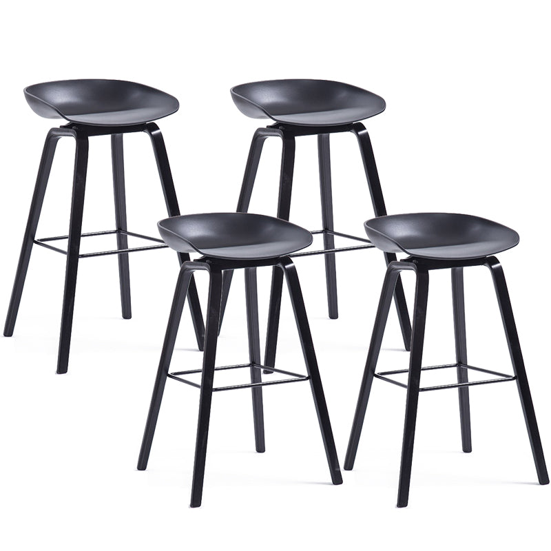 Contemporary Style Plastic Counter Stool Counter Height Bucket Bar Stool