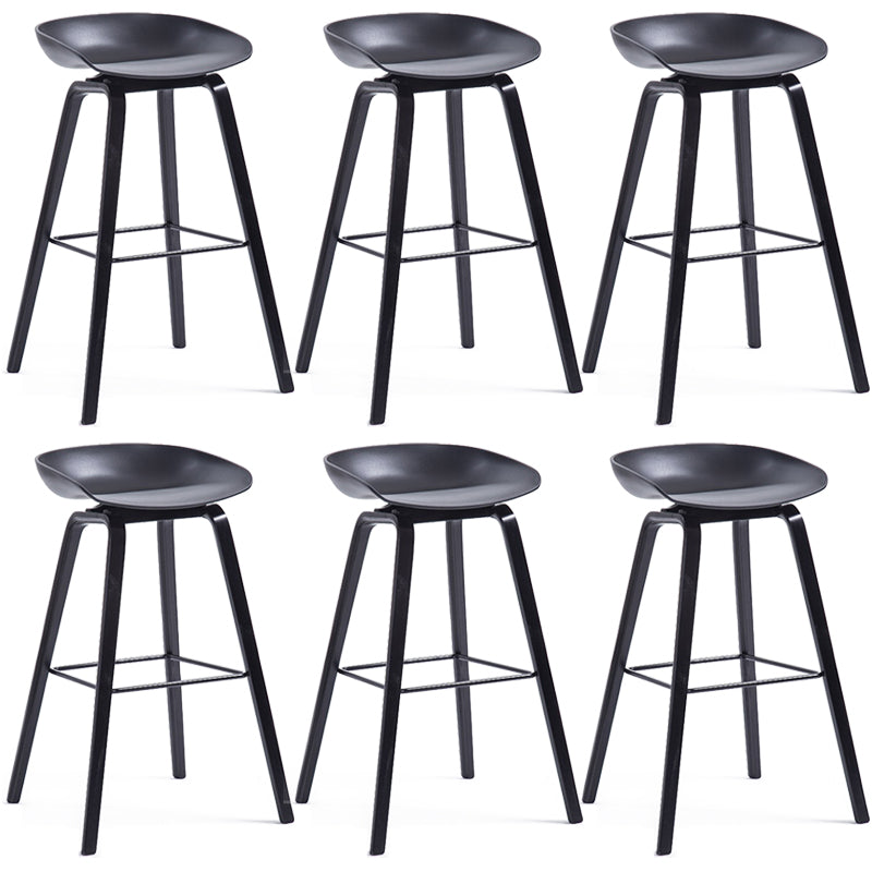 Contemporary Style Plastic Counter Stool Counter Height Bucket Bar Stool