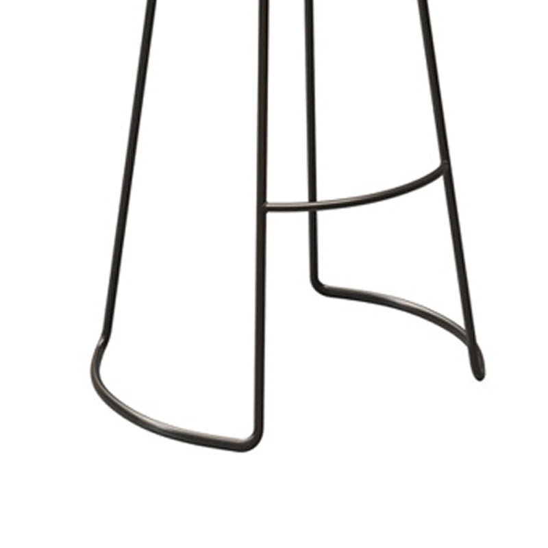 Contemporary Wood Counter Stool Living Room Bar Stool with Metal Legs