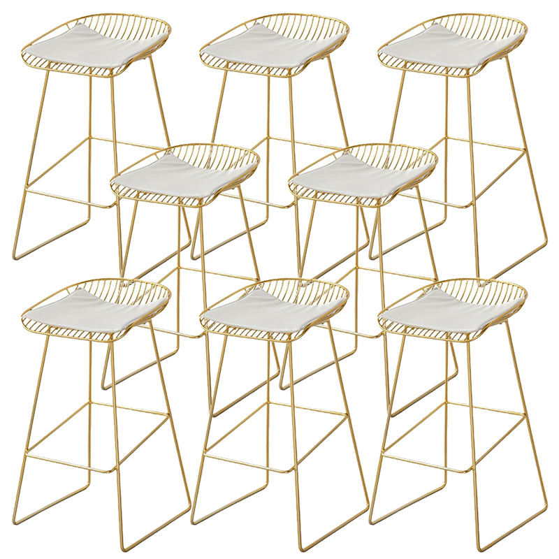 Contemporary Style Upholstered Counter Stool Bar-height Living Room Bar Stool