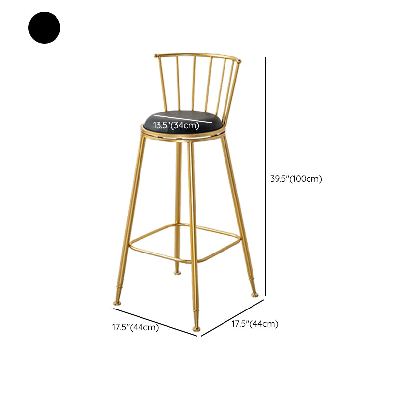 Contemporary Style Upholstered Counter Stool Bar-height Living Room Bar Stool