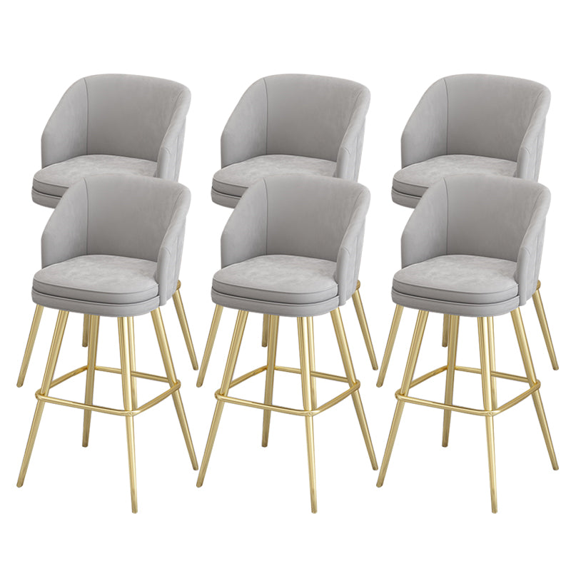 Contemporary Upholstered Counter Stool Rectangle Bar-height Bar Stool for Living Room