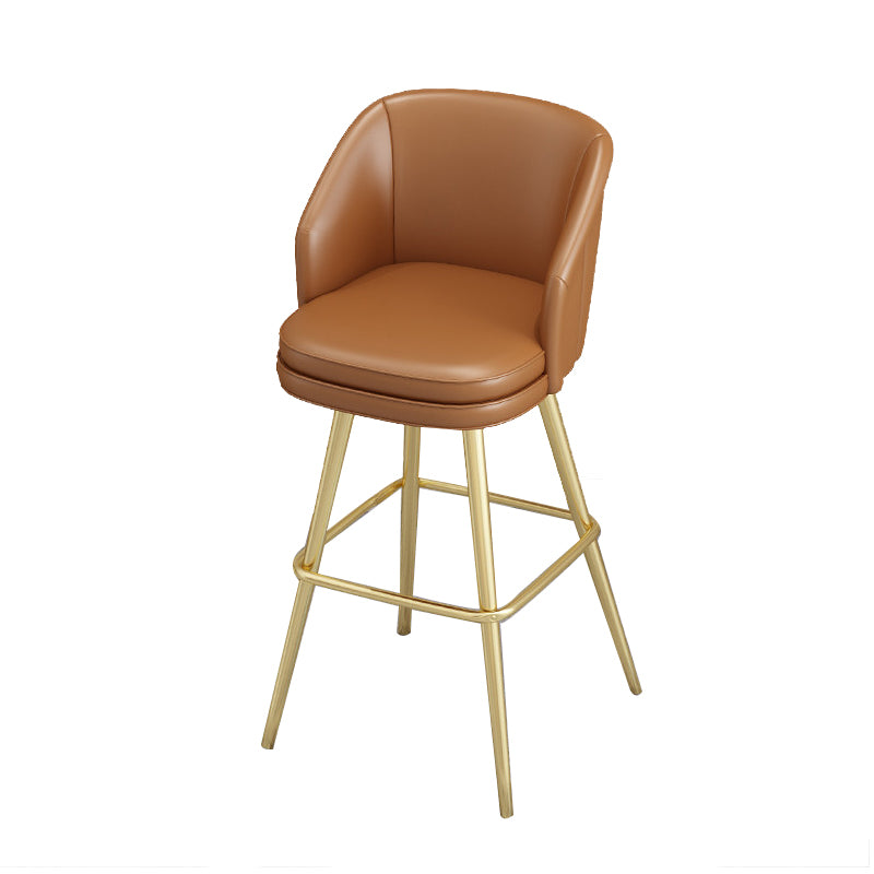 Contemporary Upholstered Counter Stool Rectangle Bar-height Bar Stool for Living Room