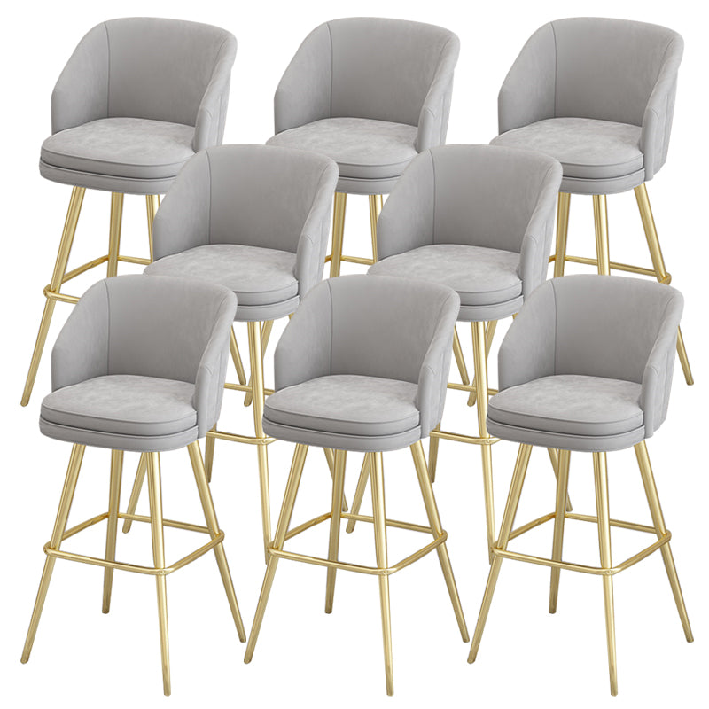 Contemporary Upholstered Counter Stool Rectangle Bar-height Bar Stool for Living Room