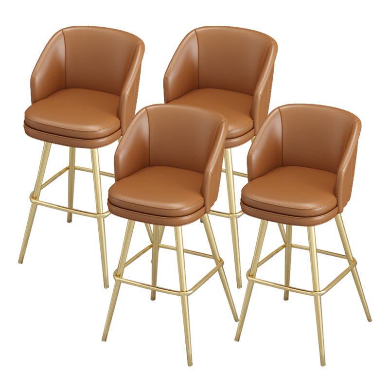 Contemporary Upholstered Counter Stool Rectangle Bar-height Bar Stool for Living Room