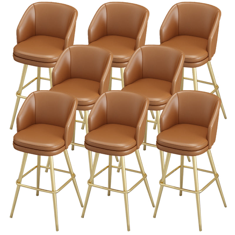 Contemporary Upholstered Counter Stool Rectangle Bar-height Bar Stool for Living Room