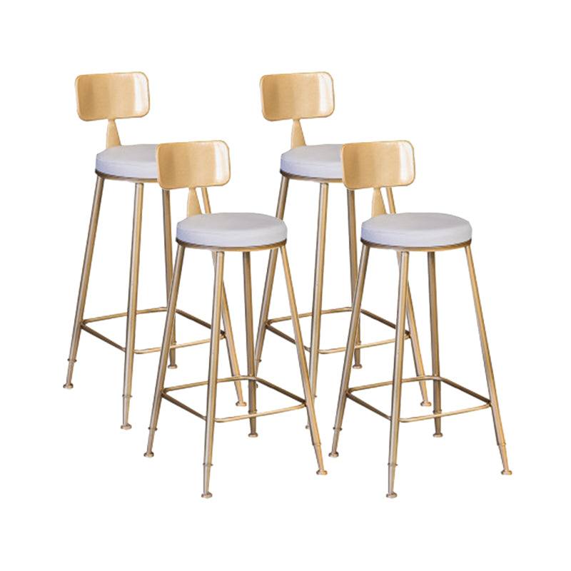 Scandinavian Upholstered Counter Stool Bar-height Bar Stool for Living Room