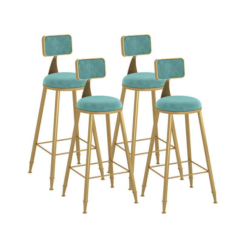 Scandinavian Upholstered Counter Stool Bar-height Bar Stool for Living Room