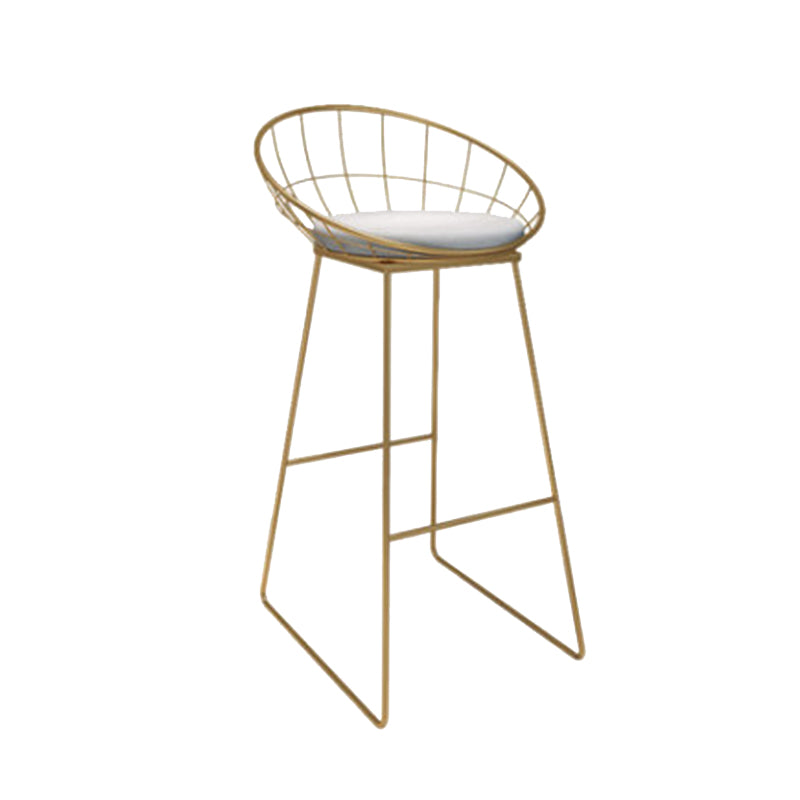 Scandinavian Upholstered Counter Stool Bar-height Bar Stool for Living Room