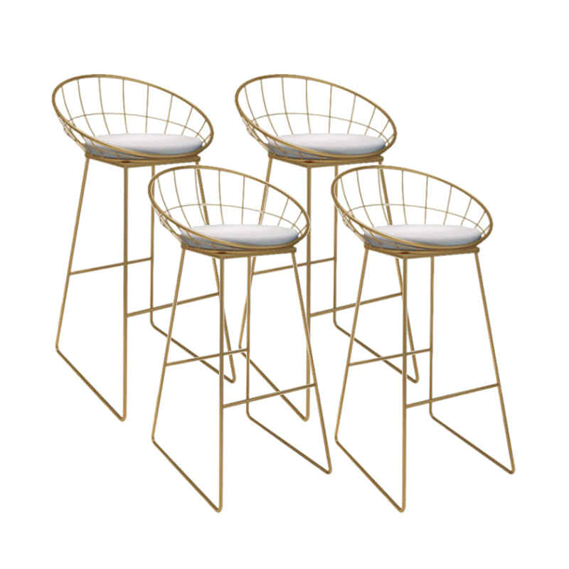 Scandinavian Upholstered Counter Stool Bar-height Bar Stool for Living Room