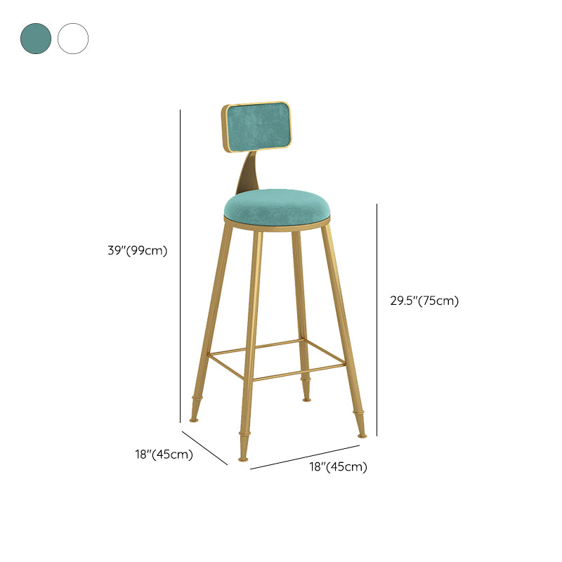 Scandinavian Upholstered Counter Stool Bar-height Bar Stool for Living Room
