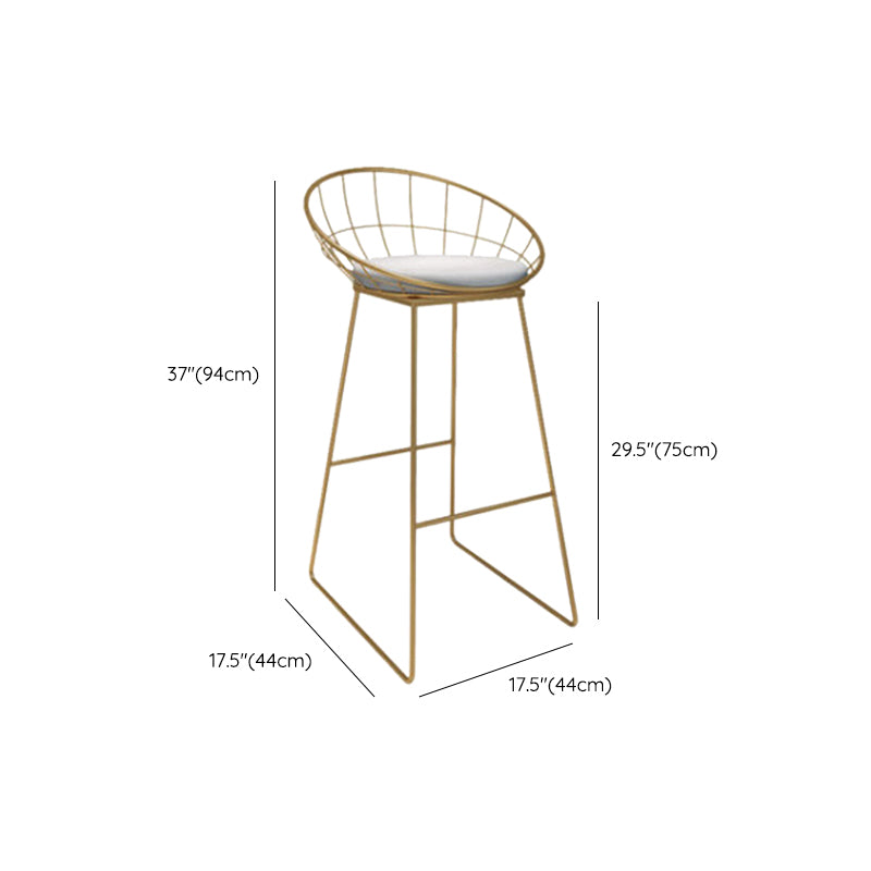 Scandinavian Upholstered Counter Stool Bar-height Bar Stool for Living Room