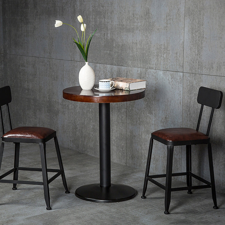 Industrial Black Counter Stool with Square Seat Metal Barstool for Bar