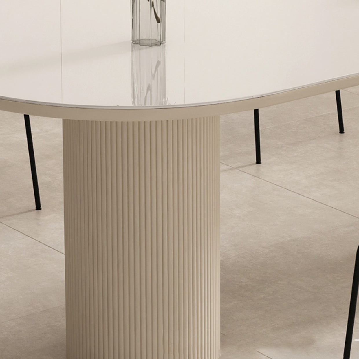 Glam Style Rectangle Table Set 1/2/4/5/6 Pieces Dining Set for Home Use