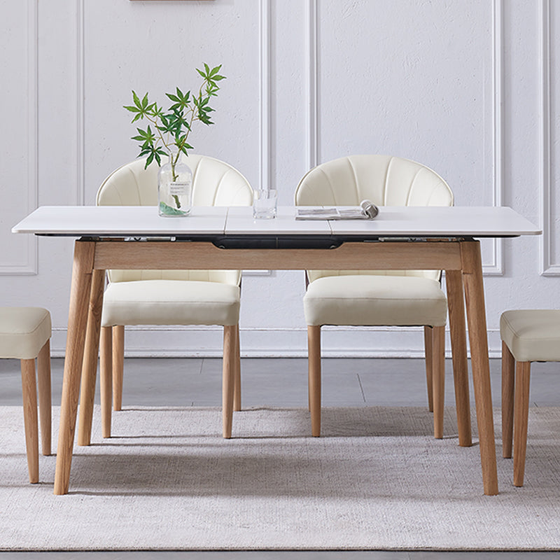 Simplicity Extendable Dining Table Home Sintered Stone Fixed Desk