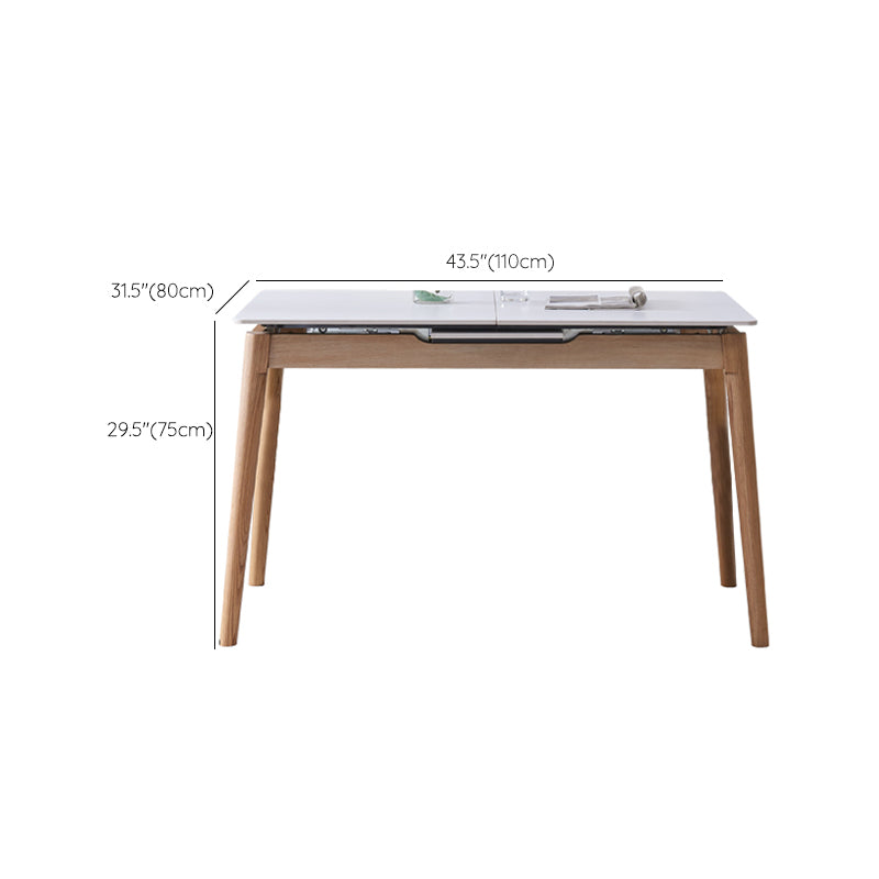 Simplicity Extendable Dining Table Home Sintered Stone Fixed Desk