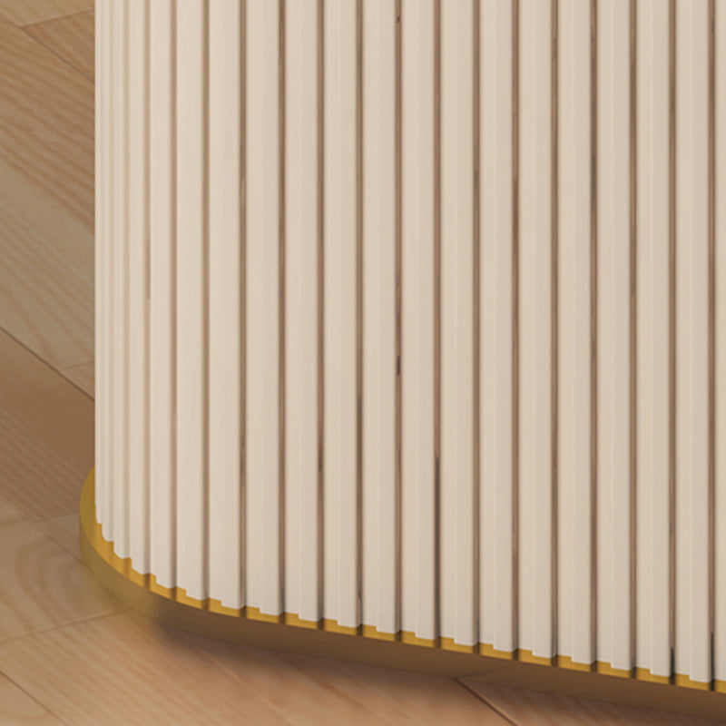 Slate and Metal Table Glam Style Simple Restaurant White Oval Dining Table