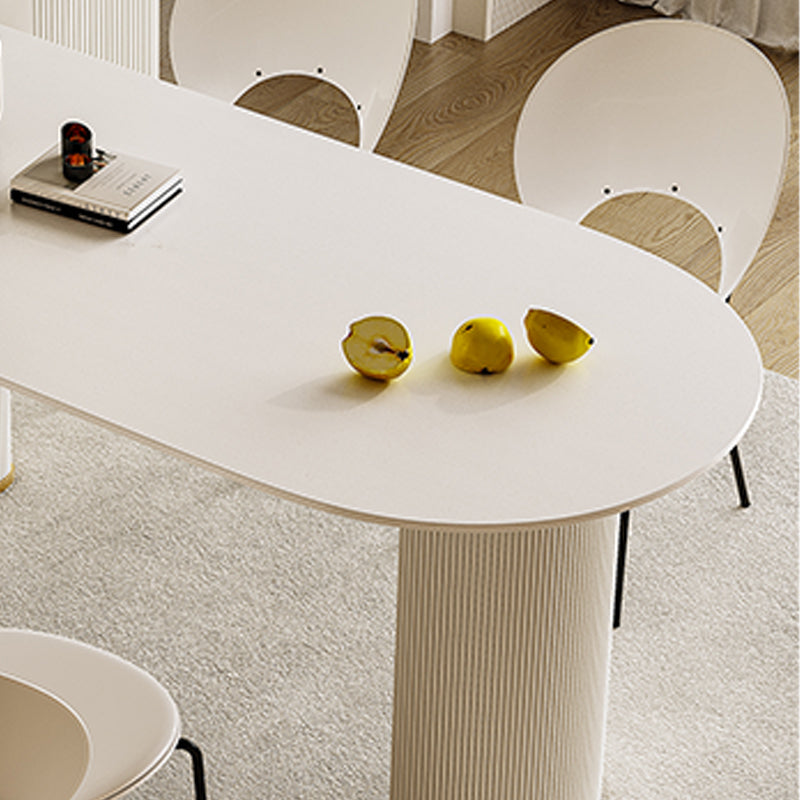 Slate and Metal Table Glam Style Simple Restaurant White Dining Table