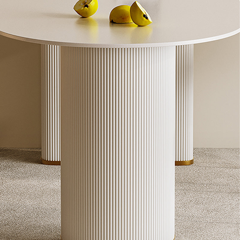 Slate and Metal Table Glam Style Simple Restaurant White Dining Table