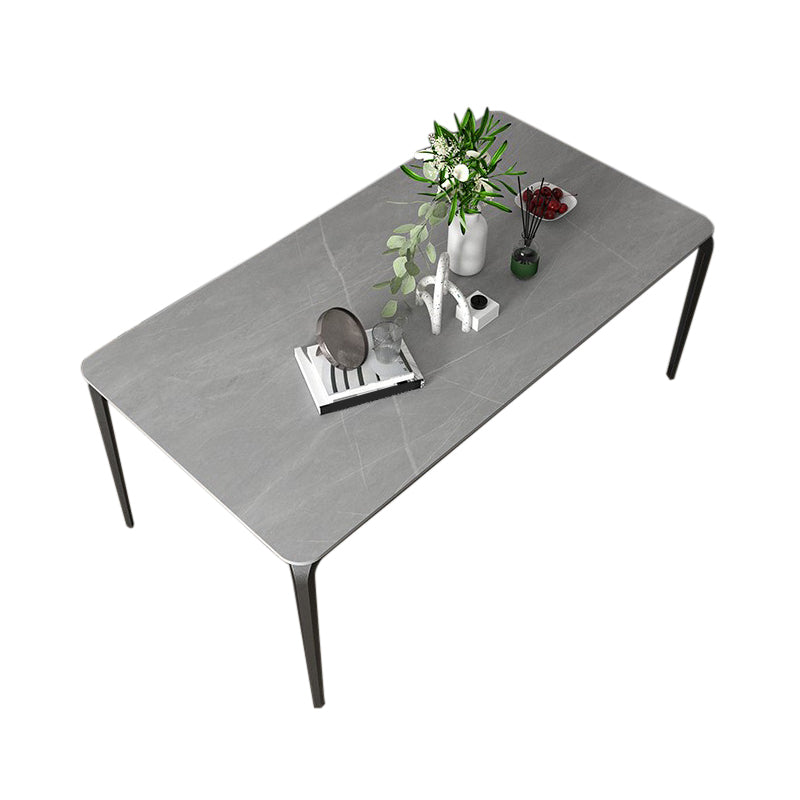 Iron and Slate Table Glam Style Home Rectangular Living Room Dining Table