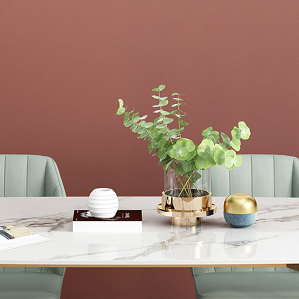 Rectangle Fixed Dining Table Luxury Sintered Stone Kitchen Table