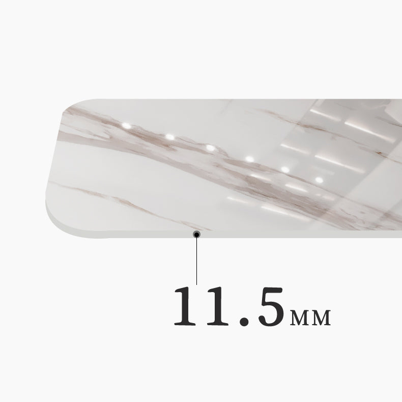 Metal and Slate Table Glam Style Simple Home Rectangular Dining Table