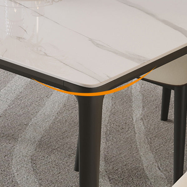 Sintered Stone Home Dining Table Industrial Rectangle Kitchen Table