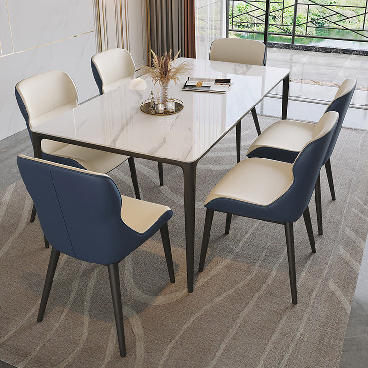 Sintered Stone Home Dining Table Industrial Rectangle Kitchen Table
