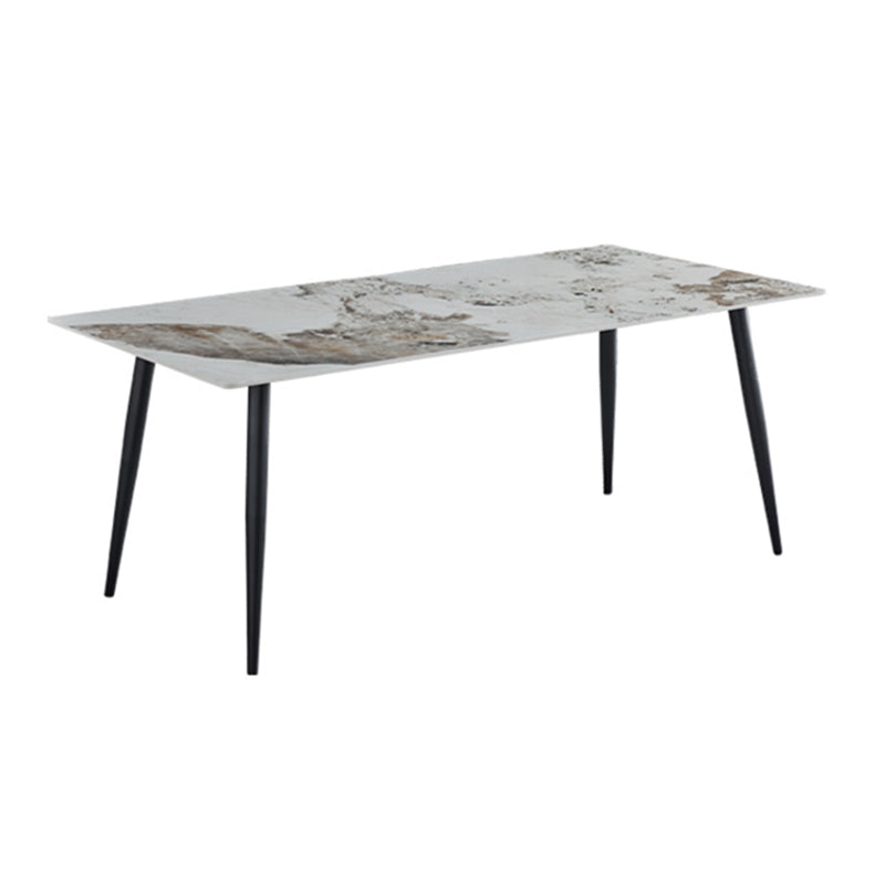 Luxury Sintered Stone Dining Table Rectangle Living Room Fixed Kitchen Table